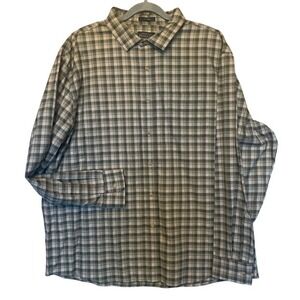 Pendleton Alder Mens 2XL Plaid Flannel Shirt Green Tan Long‎ Sleeve Button Up